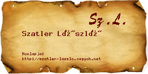 Szatler László névjegykártya